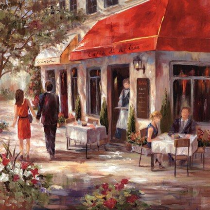 Framed Cafe Afternoon II Print