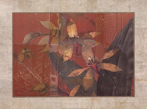 Framed CORAL ORCHIDS II Print