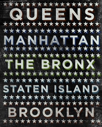 Framed New York Hoods (b/w) Print