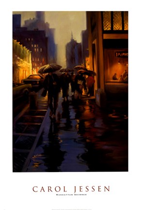 Framed Manhattan Shimmer Print