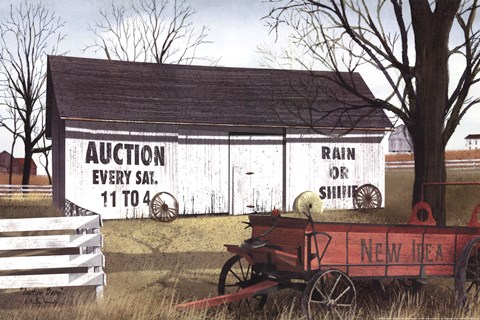 Framed Auction Barn Print