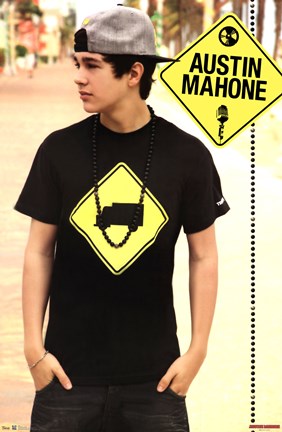 Framed Austin Mahone - Beach Print