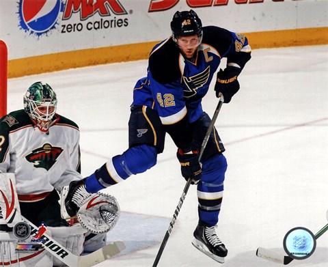 Framed David Backes 2012-13 Action Print