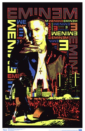 Framed Black Light - Eminem Print