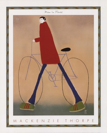 Framed MAN IN FLARES Print