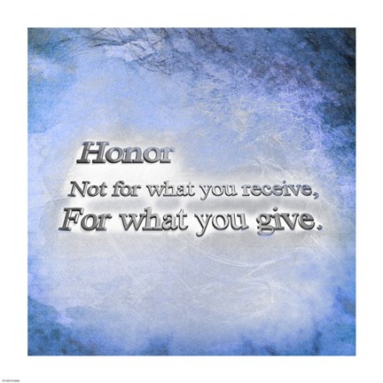 Framed Honor Quote II Print
