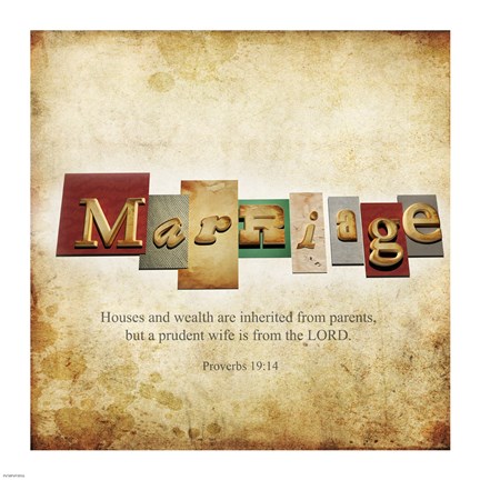 Framed Marriage Print