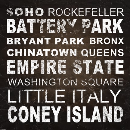 Framed New York Places II Print