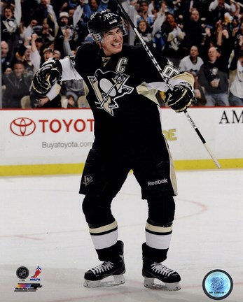 Framed Sidney Crosby Rejoicing 2012-13 Print