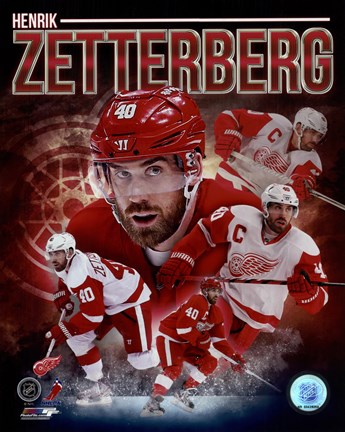 Framed Henrik Zetterberg 2013 Portrait Plus Print