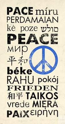 Framed Peace Around the World Print