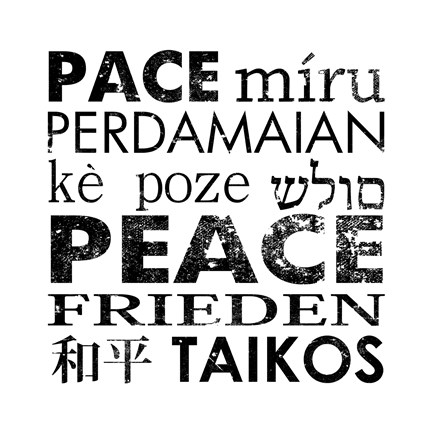 Framed Peace Square Print