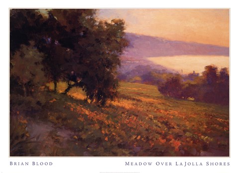Framed MEADOW OVER LA JOLLA SHORES Print