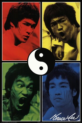 Framed Bruce Lee - Colors Print