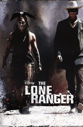Framed Lone Ranger - two men walking Print