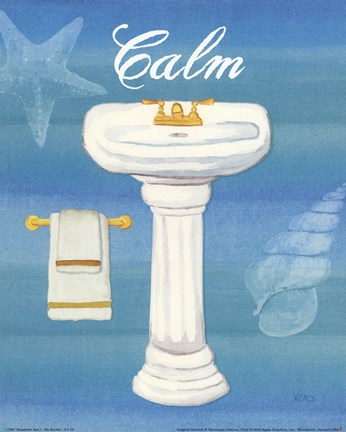 Framed Seashell Spa I (No Border) Print