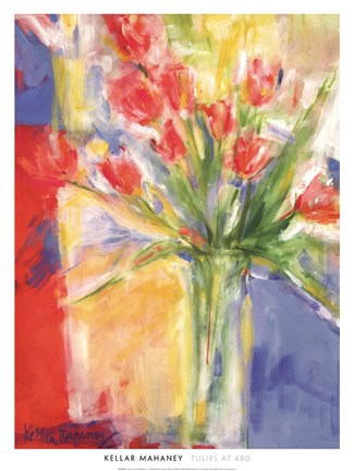 Framed Tulips At 480 Print