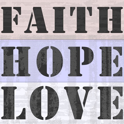 Framed Faith Hope Love Print