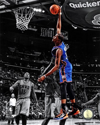 Framed Kevin Durant 2012-13 Spotlight Action Print