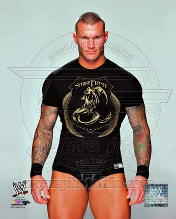 Framed Randy Orton Posed in a Black Shirt Print