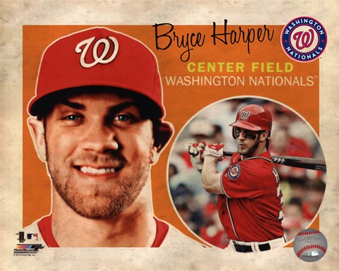 Framed Bryce Harper 2013 Studio Plus Print
