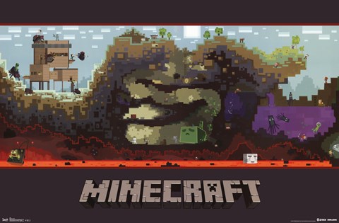 Framed Minecraft - World Print