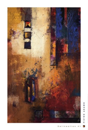 Framed Delineation I Print