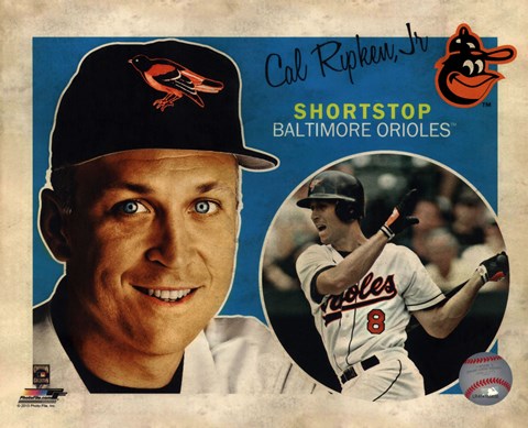 Framed Cal Ripken,Jr. 2013 Studio Plus Print