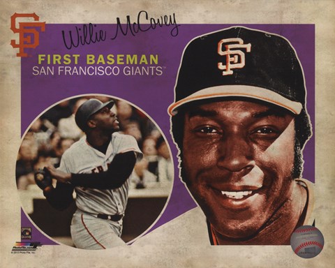 Framed Willie McCovey 2013 Studio Plus Print