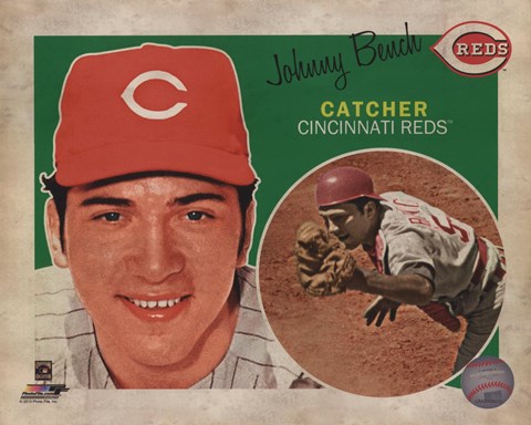 Framed Johnny Bench 2013 Studio Plus Print