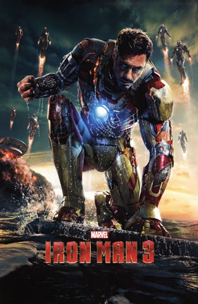 Framed Iron Man 3 - kneeling Print