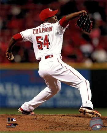 Framed Aroldis Chapman 2013 Cincinnati Reds Print