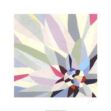 Framed Geometric Dahlia II Print