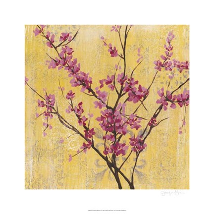 Framed Fuchsia Blossoms I Print