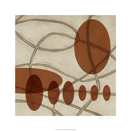 Framed Earthen Ovals II Print