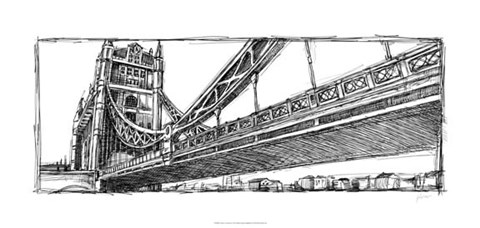 Framed Study of London Print