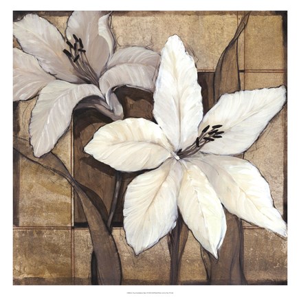 Framed Non-Embellished Lilies I Print