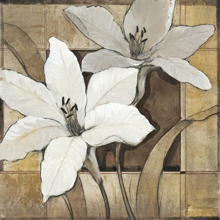 Framed Non-Embellished Lilies II Print