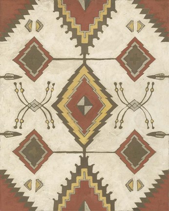 Framed Non-Embellished Native Design I Print