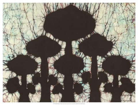 Framed Batik Hedges II Print