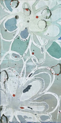 Framed Flowers Abstracted I Print