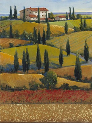 Framed Hilltop Villa II Print