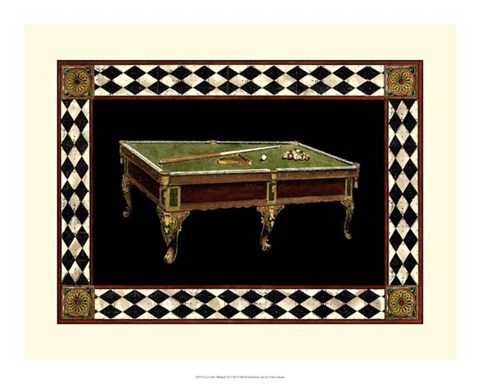 Framed Let&#39;s Play Billiards II Print