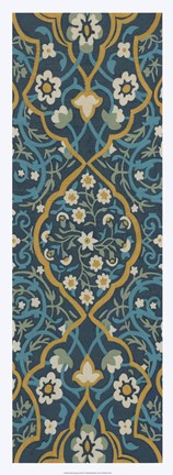 Framed Cobalt Tapestry II Print