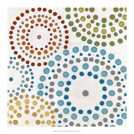 Framed Mosaic Mandalas I Print