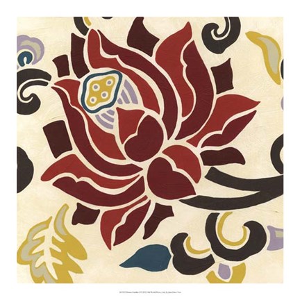 Framed Persian Garden I Print