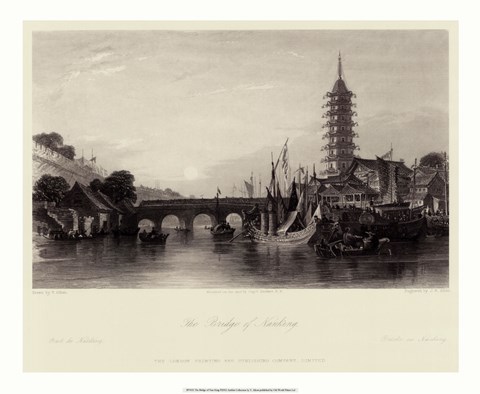 Framed Bridge of Nanking Print