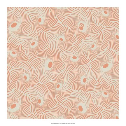 Framed Spiral Motif I Print