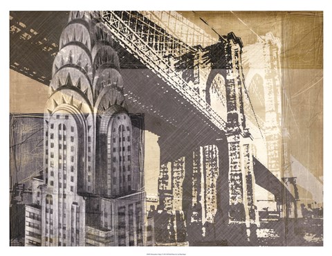 Framed Metropolitan Collage I Print