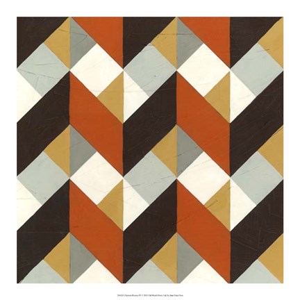 Framed Chevron Illusion IV Print